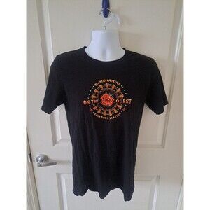 McMenamins Size M Roseburg Station On The Quest Tee Shirt Black Cotton Graphic